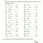 Multiplication Table Worksheets 5 Times Table 2 Intended For 5's Multiplication Worksheets
