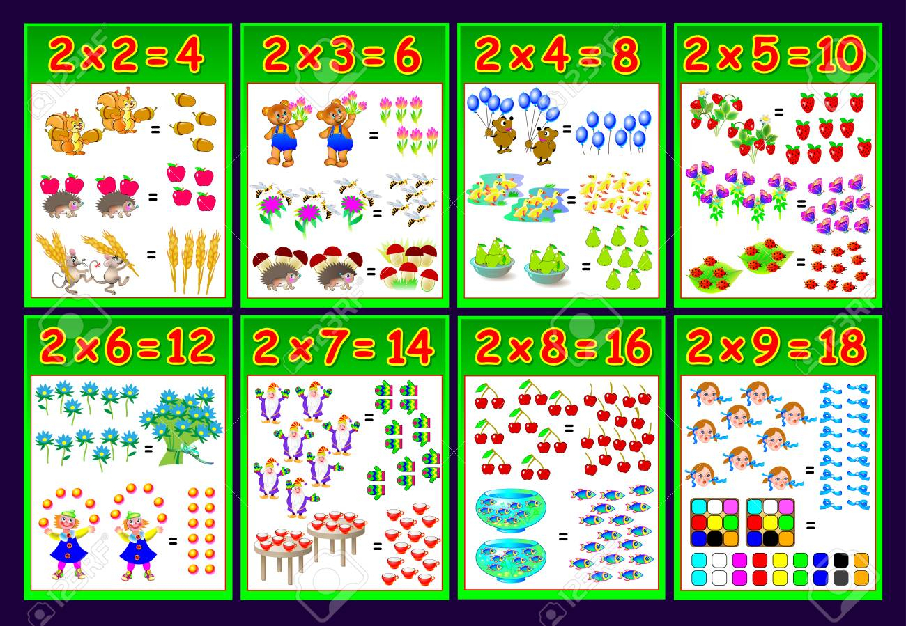 Multiplication Table2 For Kids. Educational Page For Math.. within Multiplication Houses Printable