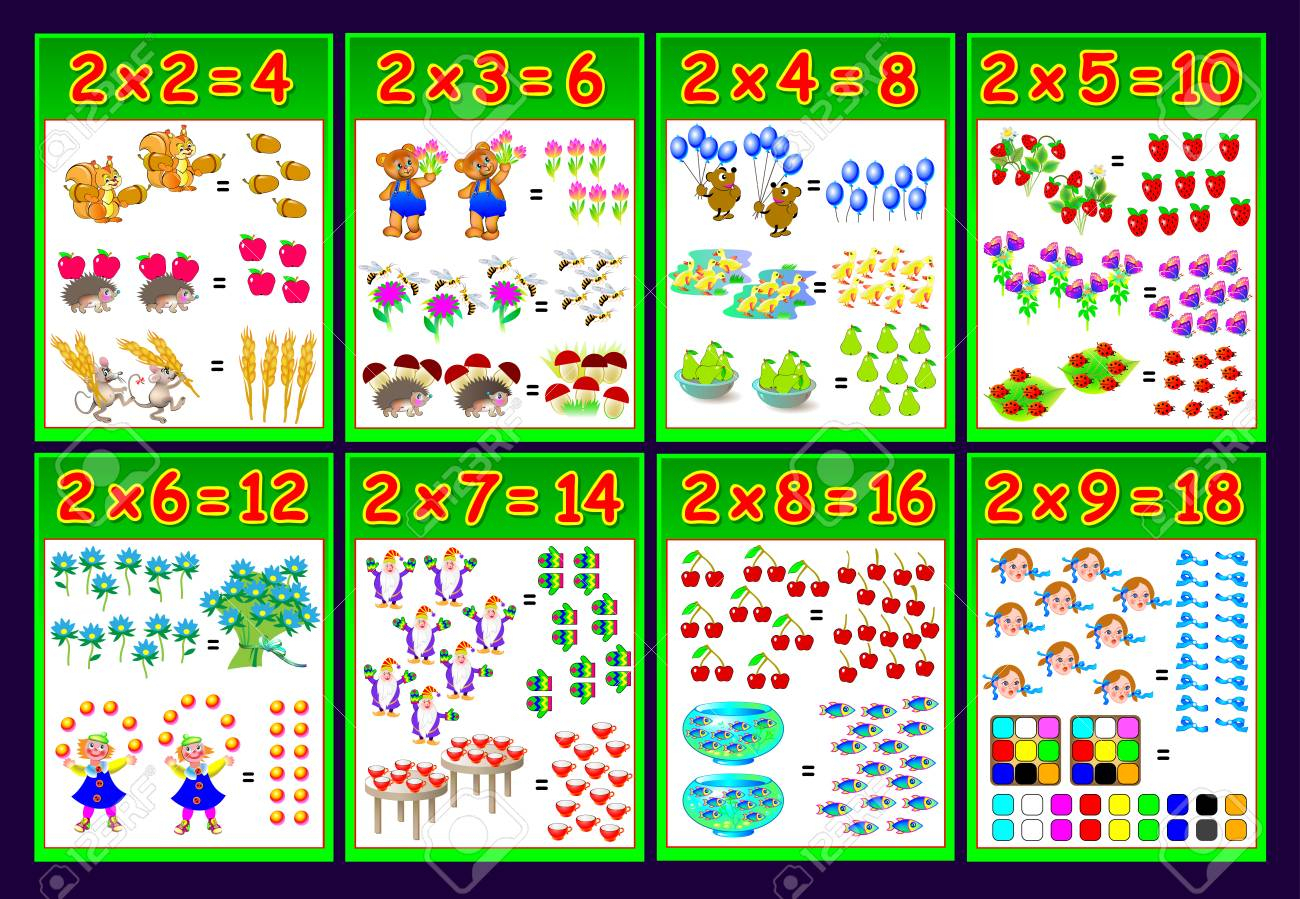 Multiplication Table2 For Kids. Educational Page For Math.. within Multiplication Houses Printable Multiplication Table2 For Kids. Educational Page For Math.. within Multiplication Houses Printable