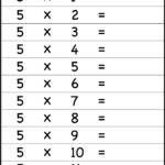 Multiplication Times Tables Worksheets – 2, 3, 4, 5, 6, 7, 8 in Printable Multiplication Practice Chart