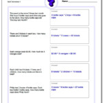 Multiplication Word Problems within Multiplication Worksheets Year 1