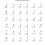 Multiplication Worksheets 6 7 8 9 Intended For Multiplication Worksheets 6 7 8 9