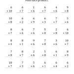 Multiplication Worksheets 6 7 8 9 intended for Multiplication Worksheets 6 7 8 9