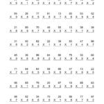 Multiplication Worksheets 6Th Grade Printable Intended For Free Printable Multiplication Problems