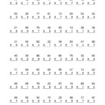 Multiplication Worksheets 6Th Grade Printable intended for Free Printable Multiplication Problems