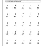 Multiplication Worksheets 7 & Multiplication Drill Sheets In Multiplication Worksheets 6 7 8 9