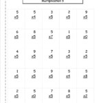 Multiplication Worksheets And Printouts intended for 5 Multiplication Printable