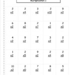 Multiplication Worksheets And Printouts regarding Multiplication Worksheets 6 Facts