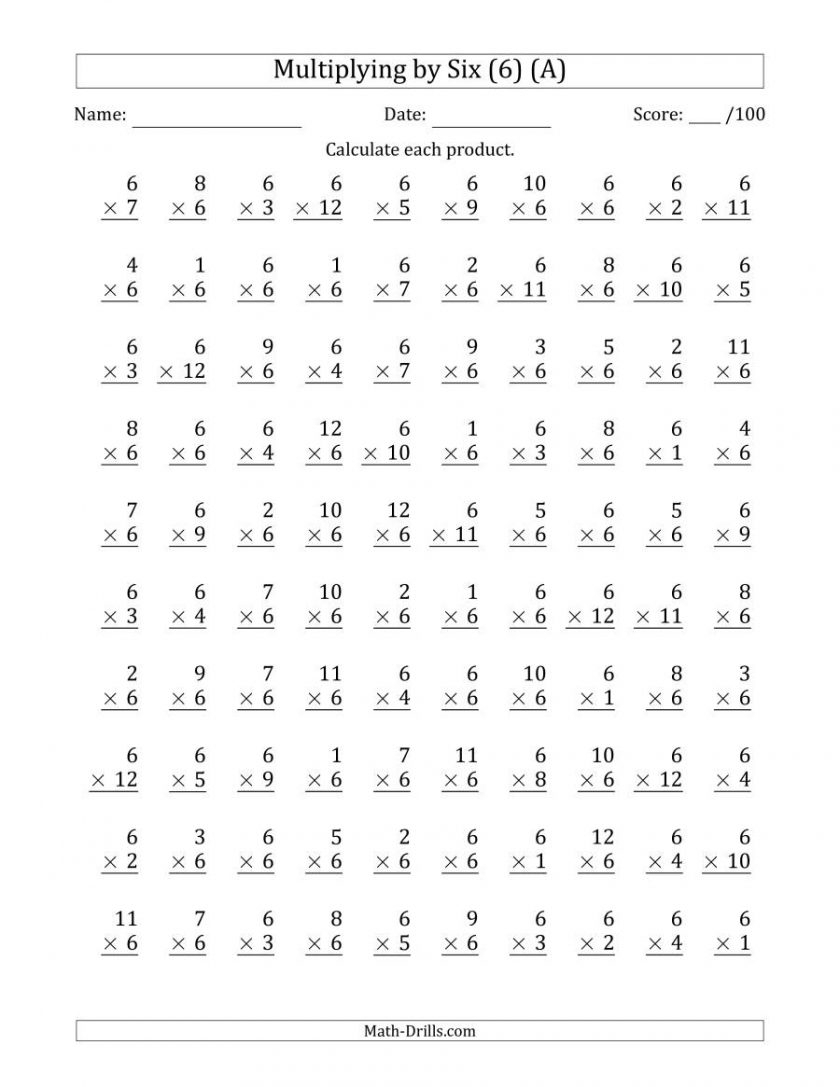 Multiplication Worksheets Grade Kids Printable Math For 4Th with regard to Printable Multiplication Worksheets 1-12
