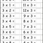 Multiplication Worksheets Kindergarten Preschool And For regarding Multiplication Worksheets Year 3