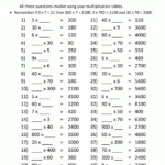 Multiply And Divide10 100 And 1000 Worksheets intended for Multiplication Worksheets Ks2 Year 5