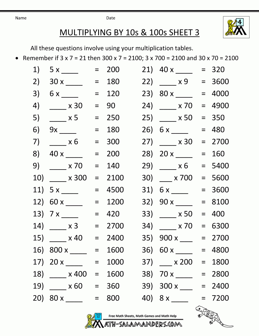 Multiply And Divide10 100 And 1000 Worksheets intended for Multiplication Worksheets Ks2 Year 5