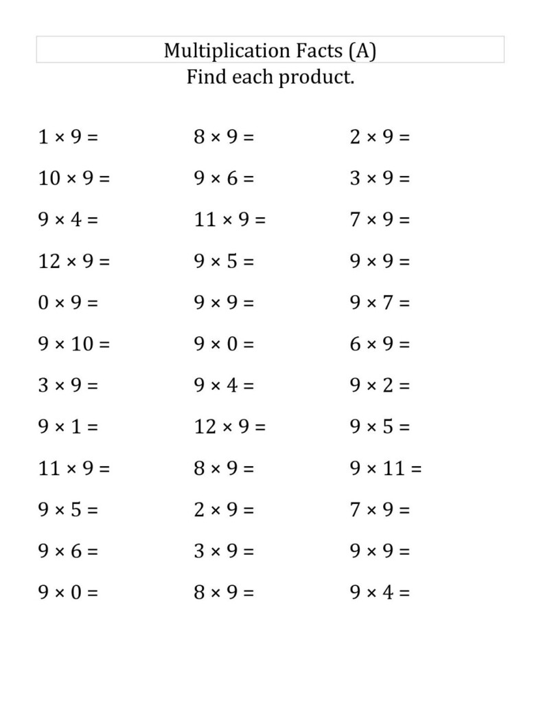 Multiply9 Worksheets | Printable Shelter In Multiplication Worksheets Horizontal Multiply9 Worksheets | Printable Shelter In Multiplication Worksheets Horizontal