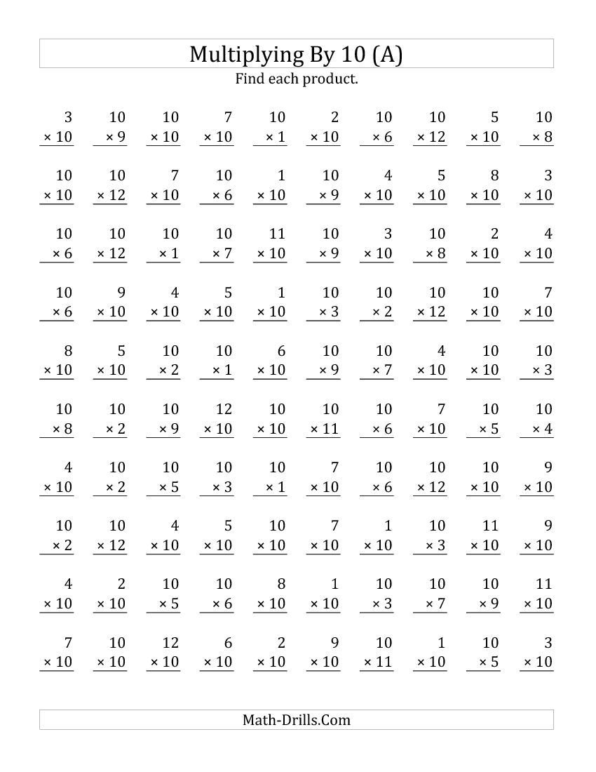 Multiplying 1 To 1210 (All) | Multiplication Facts pertaining to Multiplication Worksheets X6