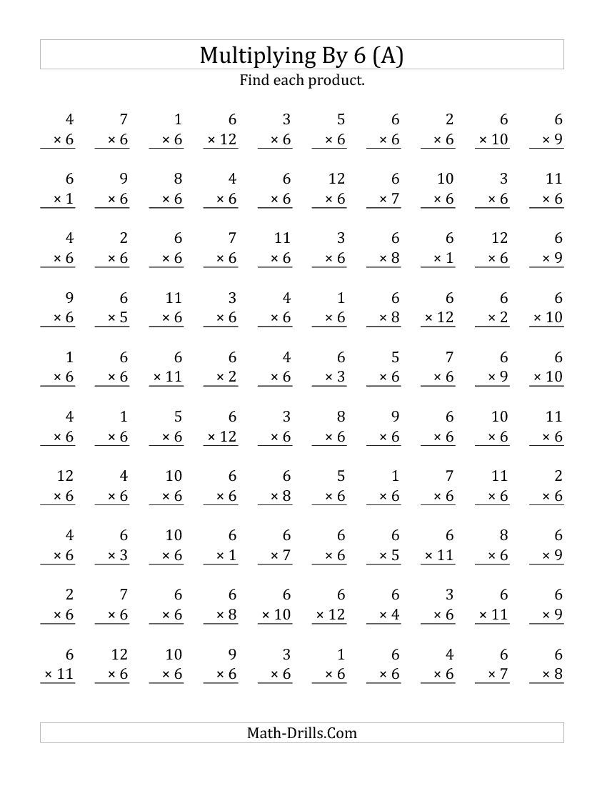 Multiplying 1 To 126 (All) | Math Multiplication pertaining to Multiplication Worksheets 6 Through 12