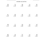 Multiplying 2-Digit2-Digit Numbers (A) with regard to Printable Multiplication 2X2