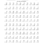 Multiplying11 And 12 With Factors 1 To 12 (100 Questions pertaining to Printable Multiplication Worksheets Up To 12