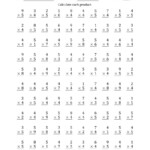 Multiplying4 And 5 With Factors 1 To 9 (100 Questions) (A) Within Multiplication Worksheets 4S And 5S