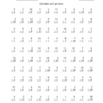 Multiplyinganchor Facts 0, 1, 2, 5 And 10 (Other Factor For 0 Multiplication Worksheets