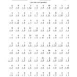 Multiplyingsix (6) With Factors 1 To 12 (100 Questions) (A) inside Printable Multiplication Sheets 1-12