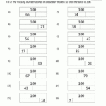 Number Bonds Worksheets To 100 regarding Printable Multiplication Problems 100