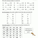 Number Bonds Worksheets To 100 With Multiplication Worksheets 50 Problems