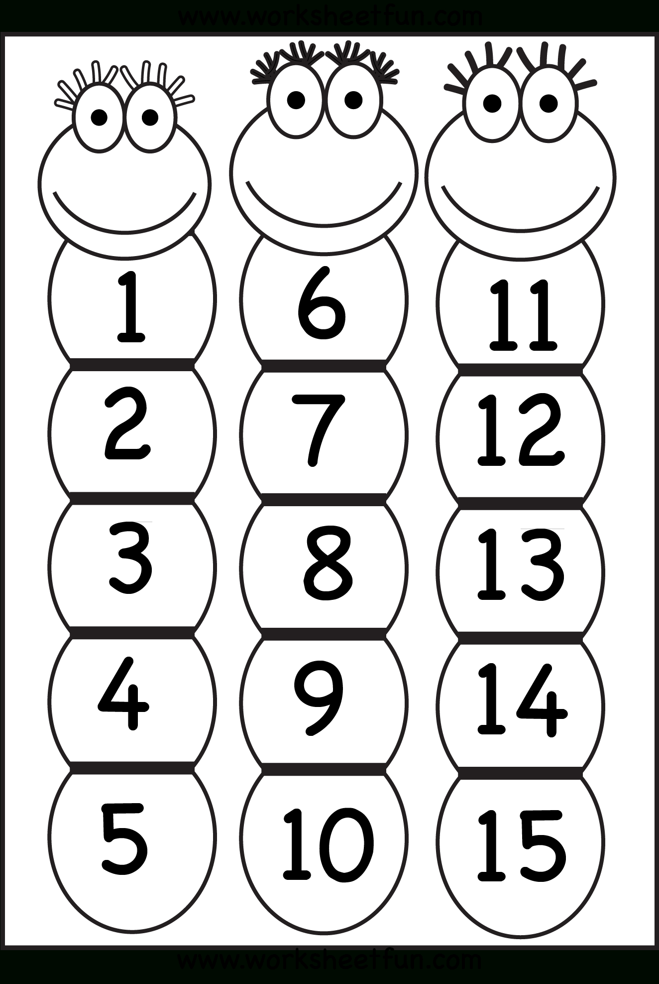 Number Chart 1-15 | Preschool Number Worksheets, Number within Printable Multiplication Flash Cards 1-15