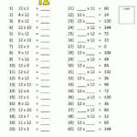 Pin On Dean's Worksheets throughout Printable Multiplication Quizzes 0-12