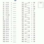 Pin On Korrutustabel pertaining to Printable Multiplication Worksheets 6