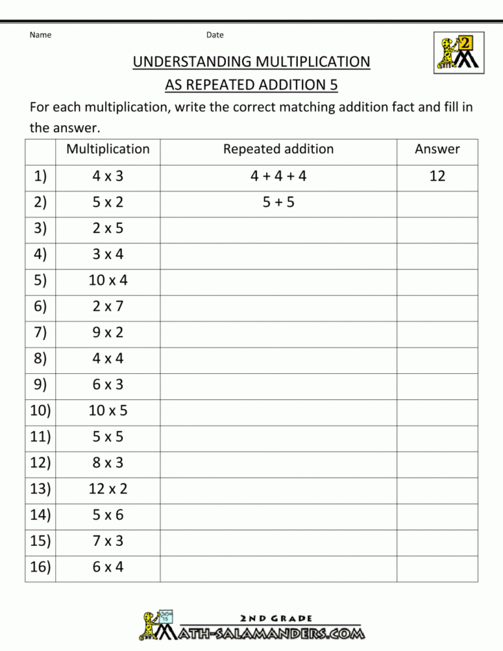 Multiplication Worksheets 4S