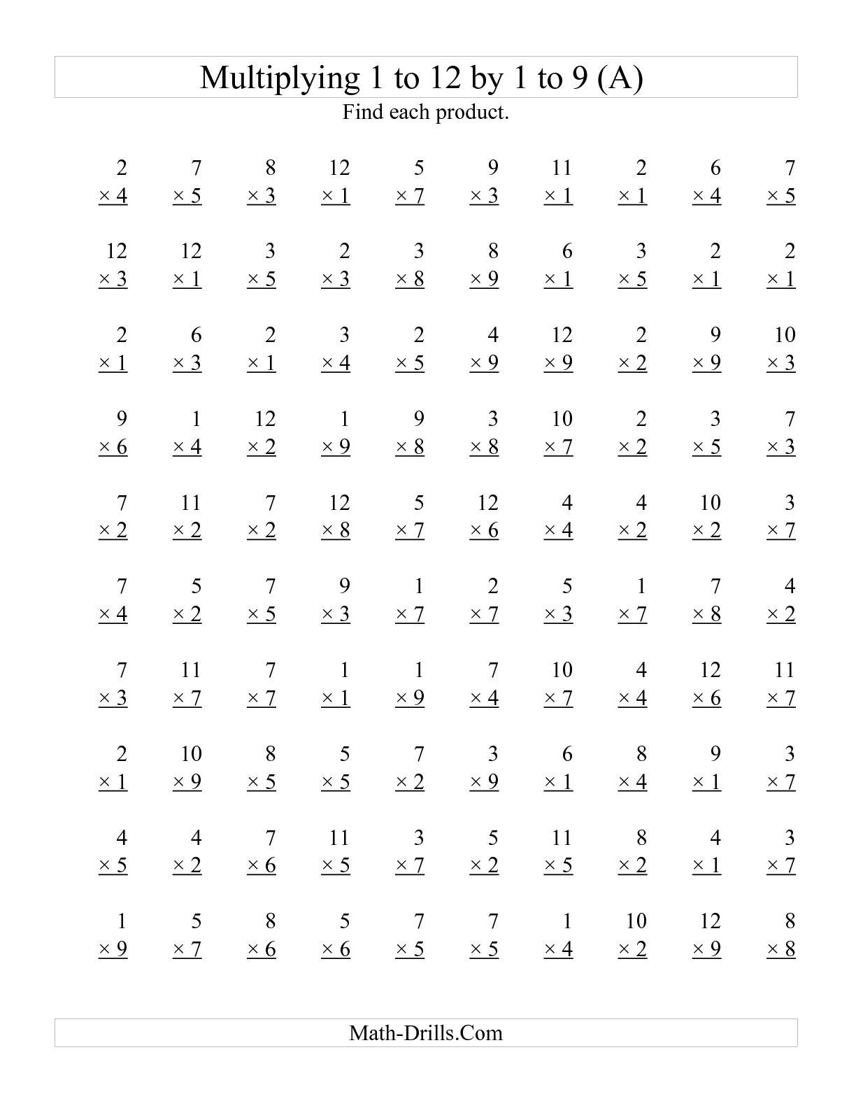 Pin On Math pertaining to Printable Multiplication Speed Test