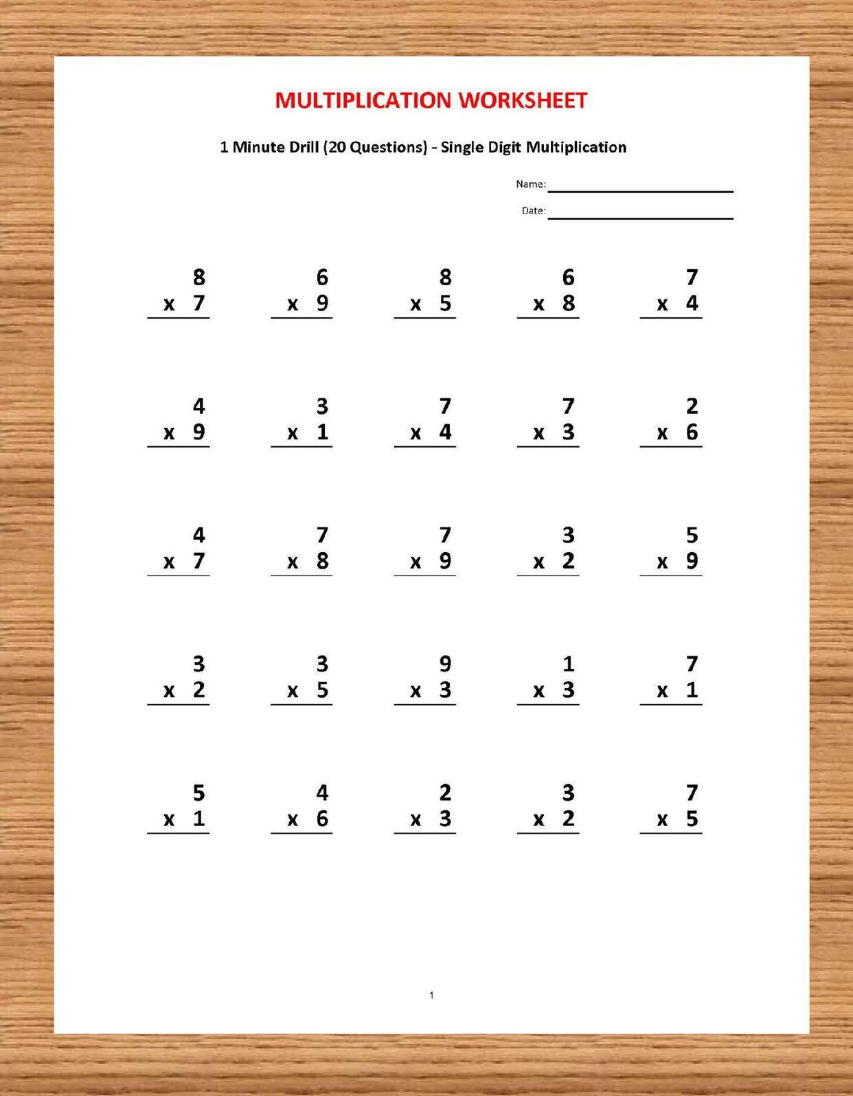 Pin On Math Worksheets For Kids intended for Printable Multiplication Worksheets Grade 5