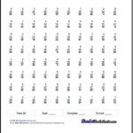 Pin On Two Min Test Intended For Multiplication Worksheets Mad Minute