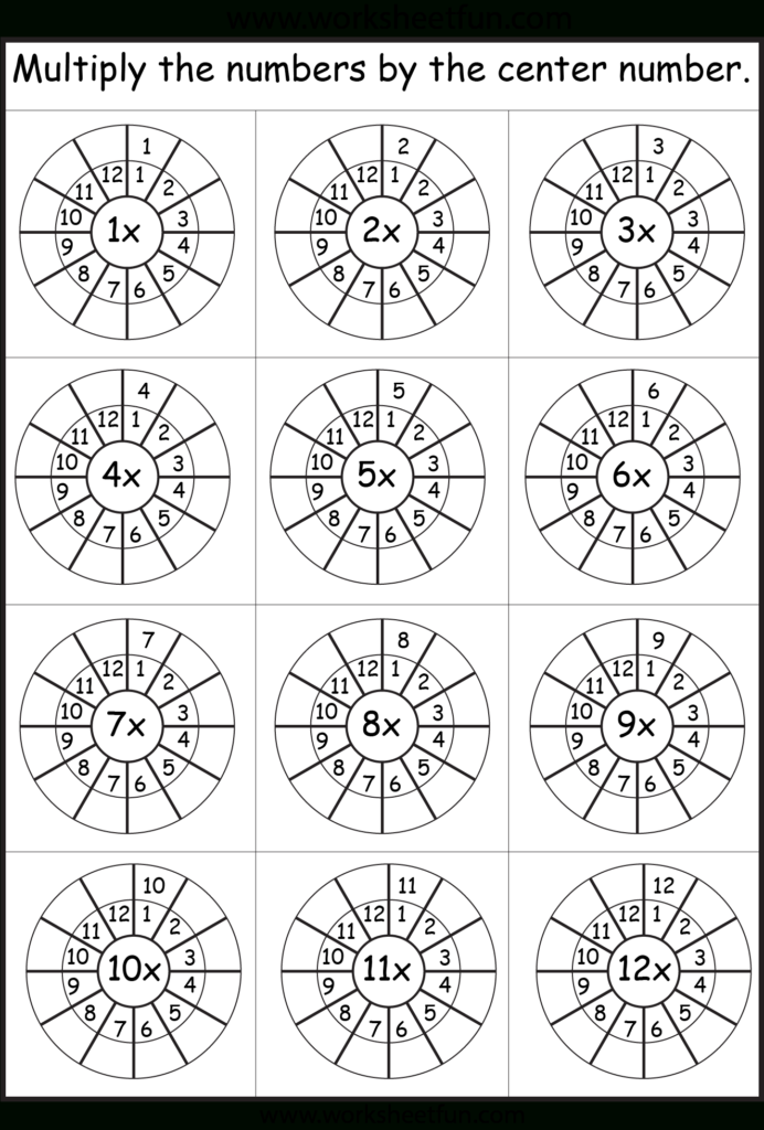 Practice 1 12 Times Table On One Worksheet   Free! | Math Intended For Printable Multiplication Activities