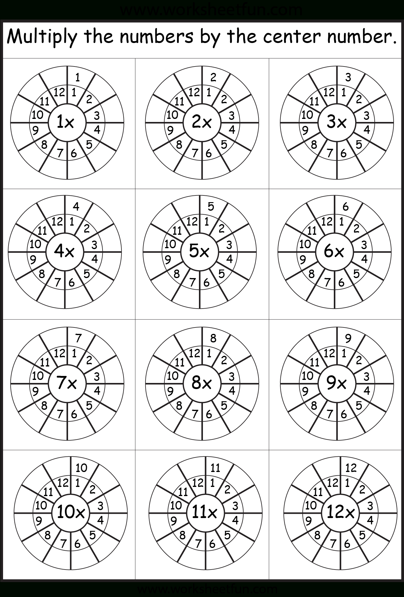 Practice 1-12 Times Table On One Worksheet - Free! | Math intended for Printable Multiplication Activities