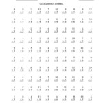 Printable Basic Math Worksheet | Printable Worksheets And Inside Multiplication Worksheets X3 And X4