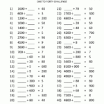 Printable Division Sheets intended for Multiplication Worksheets Online