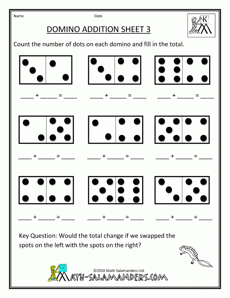 Printable Kindergarten Worksheets | Printable Kindergarten throughout Printable Multiplication Dominoes