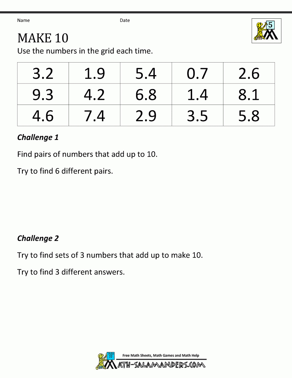 Printable Math Puzzles 5Th Grade with regard to Printable Multiplication Puzzles