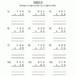 Printable Math Sheets Multiplication 3 Digits2 Digits 4 With Printable Multiplication Worksheets 2S