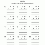 Printable Math Sheets Multiplication 3 Digits2 Digits 4 with Printable Multiplication Worksheets 2S