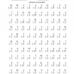 Printable Multiplication Sheet 5Th Grade Math Facts With Multiplication Worksheets Vertical