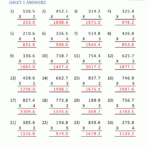 Printable Multiplication Sheets 5Th Grade For Worksheets Multiplication Of Decimals