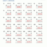 Printable Multiplication Sheets 5Th Grade for Worksheets Multiplication Of Decimals