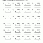 Printable Multiplication Sheets 5Th Grade pertaining to Worksheets Multiplication Of Decimals