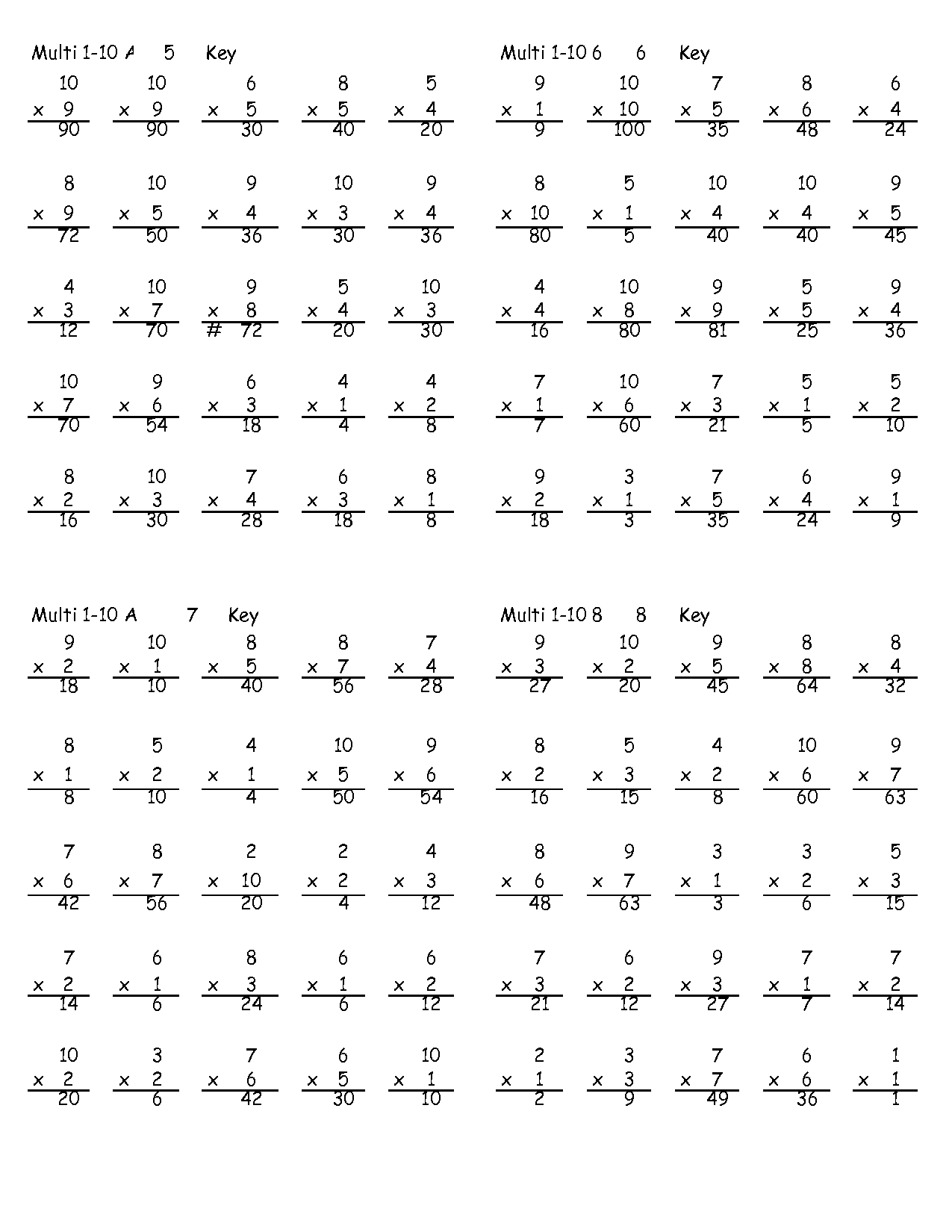 Printable Multiplication Worksheets Grade 5 | Multiplication in Printable Grade 5 Multiplication Worksheets