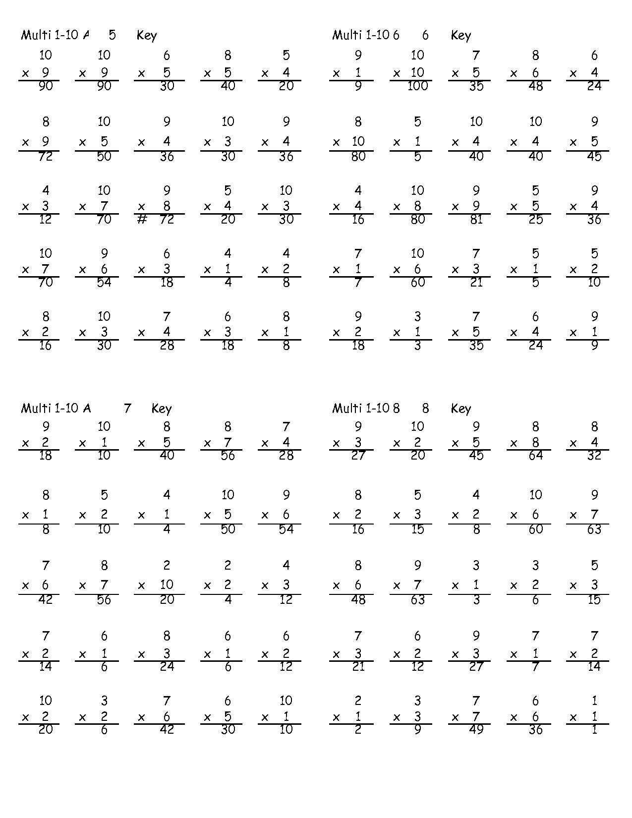 Printable Multiplication Worksheets Grade 5 ...