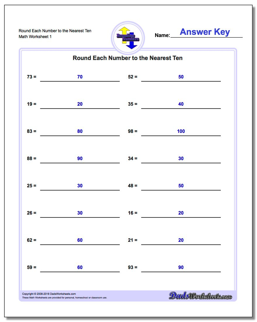Rounding Numbers with Multiplication Worksheets Entry Level 3 Rounding Numbers with Multiplication Worksheets Entry Level 3