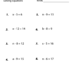 Seventh Grade Solving Equations Worksheet Printable | Math within Multiplication Worksheets 7 Grade