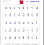 Spaceship Math Multiplication Worksheet X11 Any Number Times intended for Worksheets In Multiplication